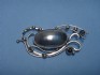 sterling silver pin combined with mother of pearl