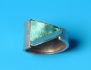 sterling silver ring with Roman Glass