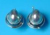 sterling silver earring combined with mother of pearl