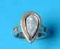 sterling silver ring with Roman Glass