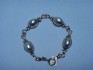 sterling silver bracelet combined with mother of pearl