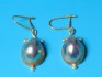 earring combined with mother of pearl and silver 24 K gold dipt