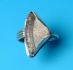 sterling silver ring with Roman Glass