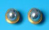 earring combined with mother of pearl and silver 24 K gold dipt