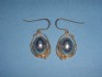 earring combined with mother of pearl and silver 24 K gold dipt