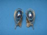 earring combined with mother of pearl and silver 24 K gold dipt