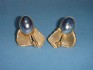 earring combined with mother of pearl and silver 24 K gold dipt
