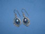 earring combined with mother of pearl and silver 24 K gold dipt