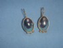 earring combined with mother of pearl and silver 24 K gold dipt