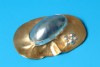 pin combined with mother of pearl and silver 24 K gold dipt
