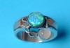 sterling silver ring combined with opal