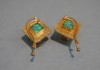 earring combined with opal & silver 24 K gold dipt