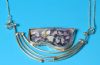 sterling silver necklace with Roman Glass