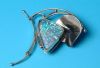 sterling silver pins with Roman Glass