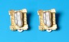 earring combined with pearl & silver 24 K gold dipt