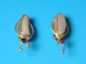 earring combined with pearl & silver 24 K gold dipt