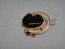 sterling silver pin combined with black onex