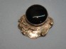 sterling silver pin combined with black onex
