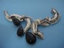 sterling silver necklace combined with black onex