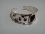 sterling silver bracelet combined with black onex