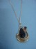 necklace combined with black onex & silver 24 K gold dipt