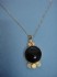 necklace combined with black onex & silver 24 K gold dipt
