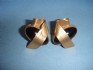 earring combined with black onex & silver 24 K gold dipt