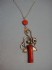 sterling silver necklace combined with coral