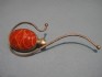sterling silver pin combined with coral