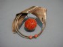 sterling silver pin combined with coral