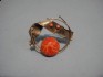 sterling silver pin combined with coral