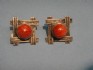 sterling silver earring combined with coral