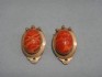 sterling silver earring combined with coral
