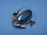 sterling silver pin combined with hematite