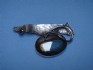 sterling silver pin combined with hematite