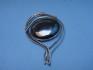 sterling silver pin combined with hematite