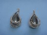 sterling silver earring combined with hematite