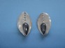 sterling silver earring combined with hematite