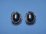 sterling silver earring combined with hematite