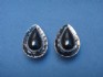sterling silver earring combined with hematite