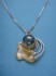 necklace combined with hematite & silver 24 K gold dipt