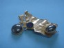 pin combined with hematite & silver 24 K gold dipt