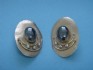 earring combined with hematite & silver 24 K gold dipt