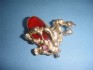 pin combined with kornlyan & silver 24 K gold dipt