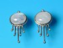 sterling silver earring combined with moonstone
