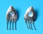 sterling silver earring combined with moonstone