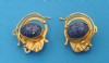 earring combined with sodulight & silver 24 K gold dipt