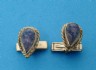 cufflink combined with amatest kvartz & silver 24 K gold dipt