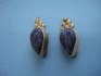 earring combined with sodulight & silver 24 K gold dipt