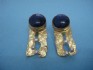 earring combined with sodulight & silver 24 K gold dipt
